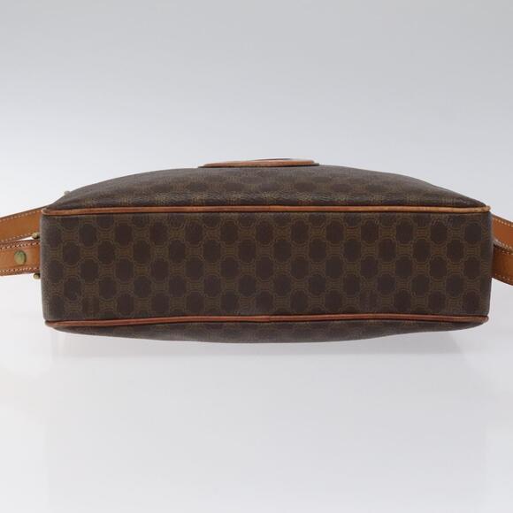 CELINE Macadam Canvas Shoulder Bag Pvc Leather Brown Gold - Picture 9 of 12